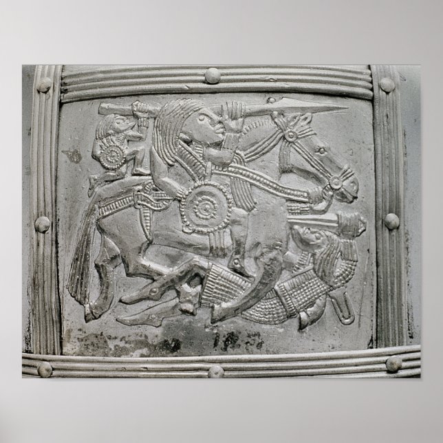 Helmet fragment från Sutton Hoo Treasure Poster (Framsidan)