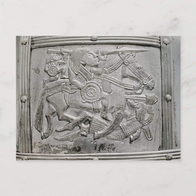 Helmet fragment från Sutton Hoo Treasure Vykort (Framsida)