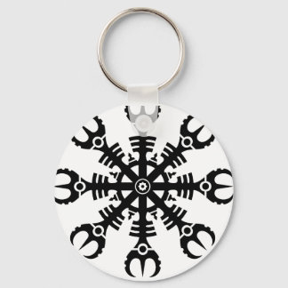 Helmet of awe - Aegishjalmur No.2 (svart) Nyckelring