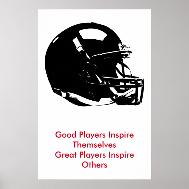 Helmet om den inspirationerande svarta vita ppArt- Poster (Framsidan)