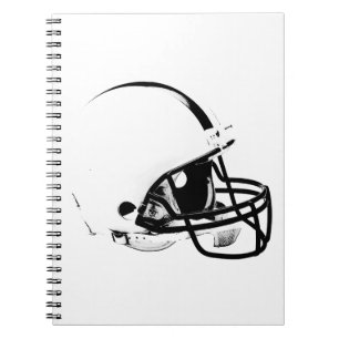 Helmet om fotboll anteckningsbok med spiral