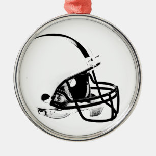 Helmet om fotboll julgransprydnad metall