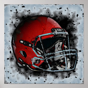 Helmet om fotboll poster