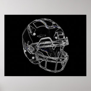 Helmet om fotboll poster