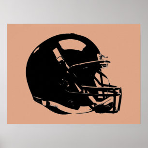 Helmet om fotboll poster