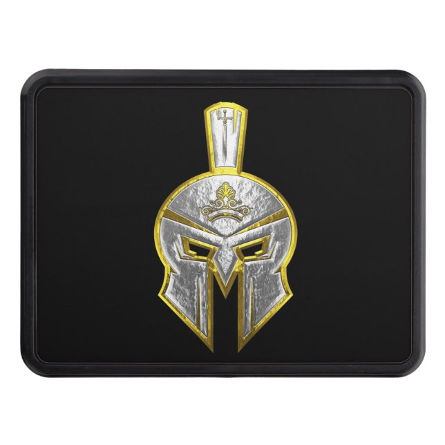 Helmet Shield med korsade sökord Hitch Cover Dragkroksskydd (Framsidan)