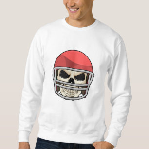 Helmet Skull Football Helmet Lång Ärmad Tröja