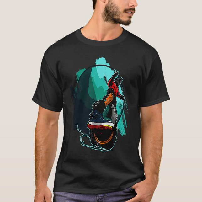 Helmet Stuntman on Unicycle T Shirt (Framsida)