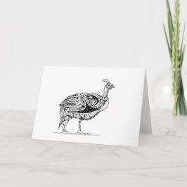 Helmeted Guinea Fowl Design Kort