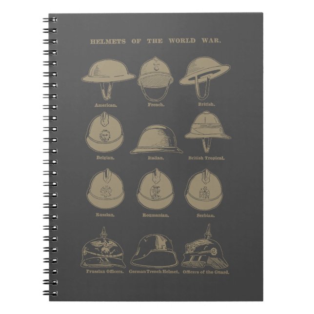 Helmets of the World War 1  Anteckningsbok (Framsidan)