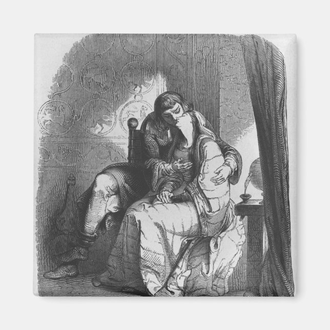 Heloise och Abelard kissing Magnet (Framsidan)