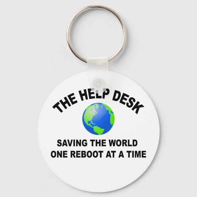 Help Desk - Rädda världen Nyckelring (Framsida)