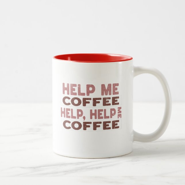 Help Me Coffee mug Två-Tonad Mugg (Höger)