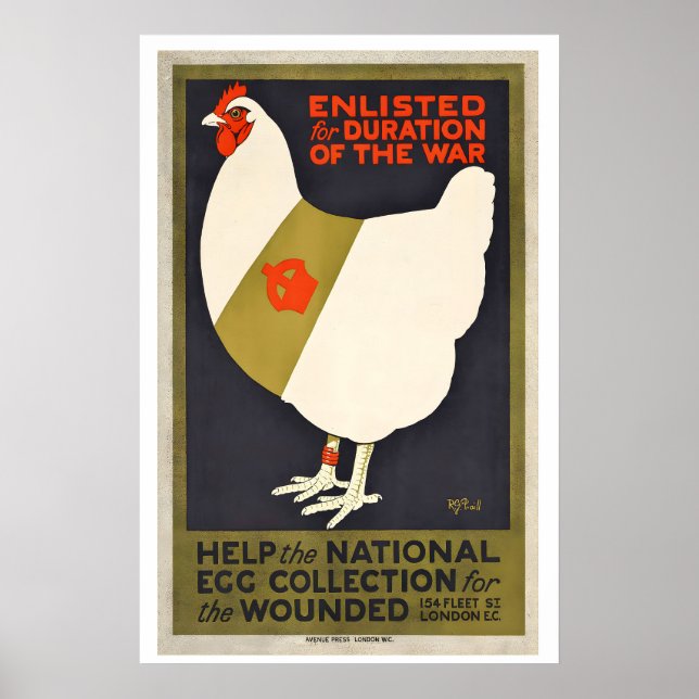 Help the National Egg Collection for the Wounded Poster (Framsidan)