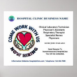 Help Wanted Business Now Hiring Personalize Poster