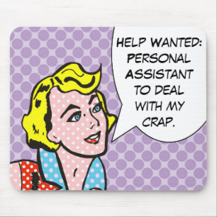 Help Wanted Tecknad Bok Mousepad Musmatta