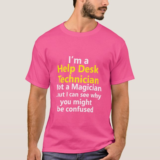 Helpdesk-tekniker Support Kundtjänst Service Desk T Shirt (Framsida)