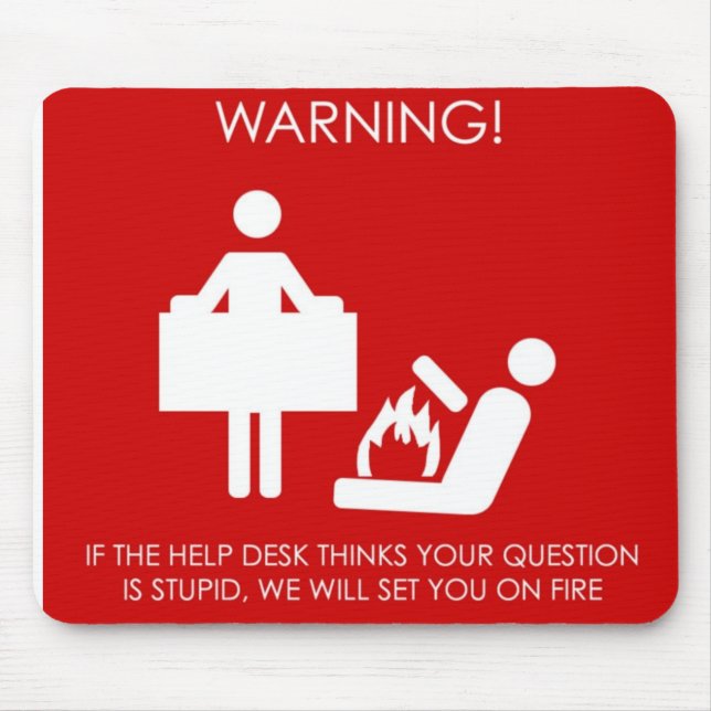 Helpdeskmousemat Musmatta (Framsidan)