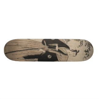 Helporträtt av en samurajkrigare c. 1780 skateboard bräda 20 cm