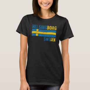 Helsingborg Sverige Flagga svenska Manar Womens Ki T Shirt