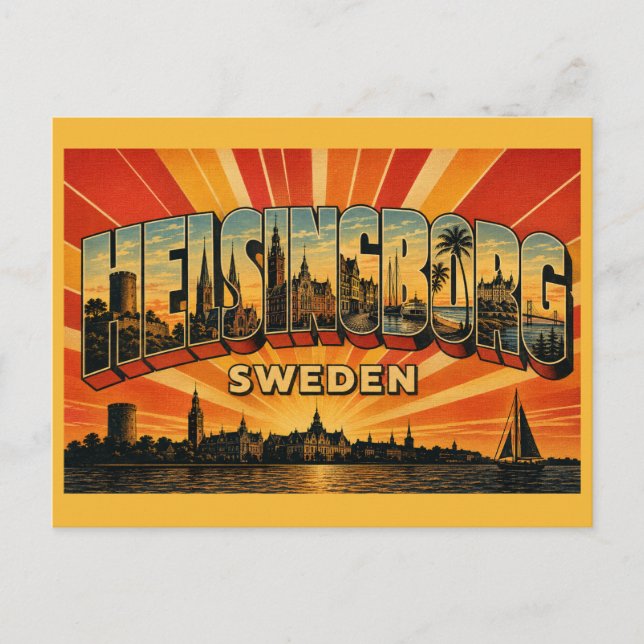 Helsingborg Sveriges Kustcharm Vykort (Framsida)