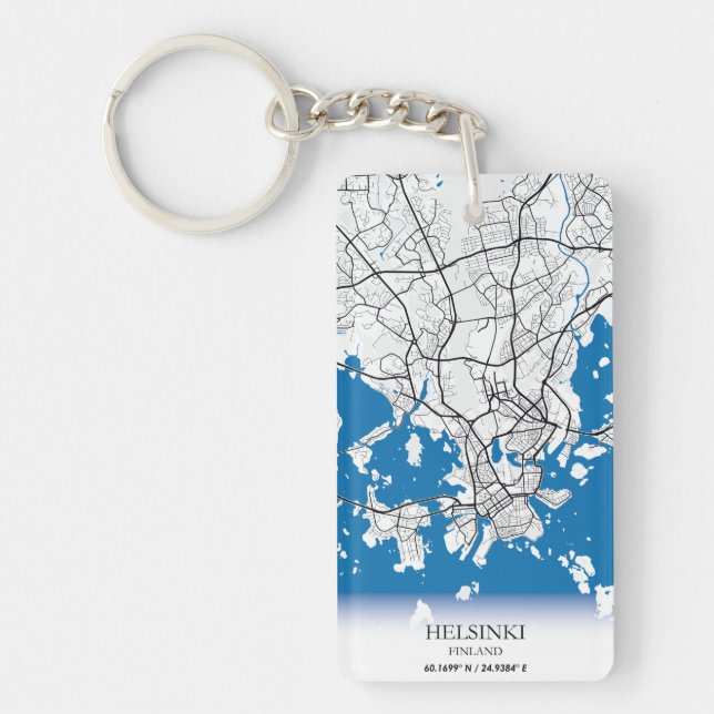 Helsingfors Finland City Karta samordnar resor (Framsidan)