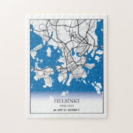 Helsingfors Finland City Karta samordnar resor Pussel