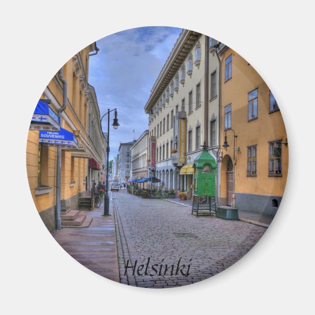 Helsingfors Finland City Scene Magnet (Framsidan)