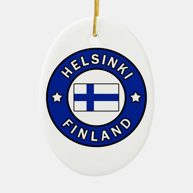 Helsingfors Finland Julgransprydnad Keramik (Framsidan)