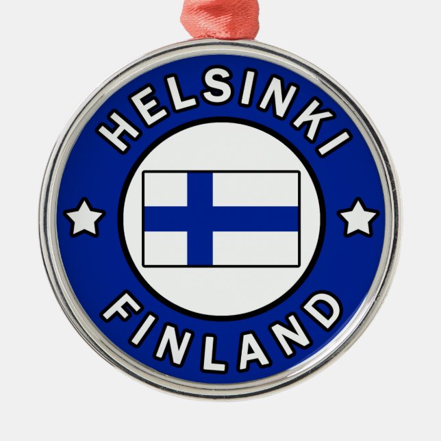 Helsingfors Finland Julgransprydnad Metall (Framsidan)
