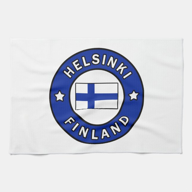 Helsingfors Finland Kökshandduk (Horisontell)