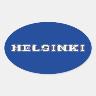 Helsingfors Finland Ovalt Klistermärke