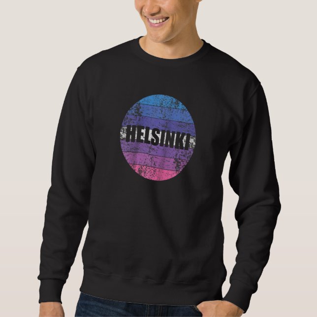 Helsingfors Finland Raglan Lång Ärmad Tröja (Framsida)