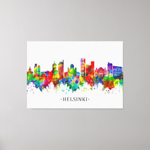 Helsingfors Finland Skyline Canvastryck
