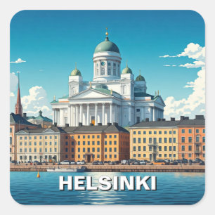 Helsingfors Finland Travel Fyrkantigt Klistermärke