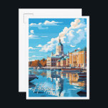 Helsingfors Finland vintage resor illustration Vykort<br><div class="desc">Helsingfors Finland vintage resor ställe</div>