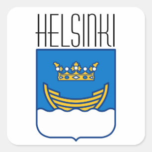 Helsingfors Fyrkantigt Klistermärke