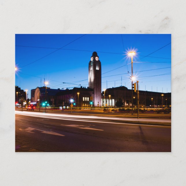 Helsingfors järnväg Station Vykort (Framsida)