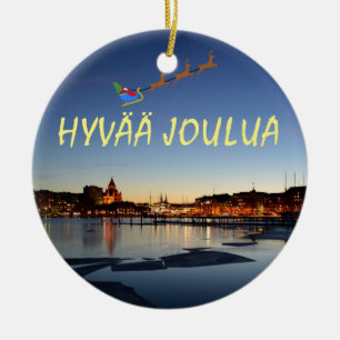 Helsingfors-julklapp Julgransprydnad Keramik