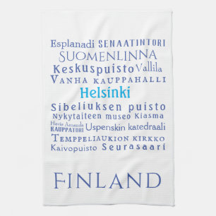 Helsingfors Landmarks Kitchen Towel Kökshandduk