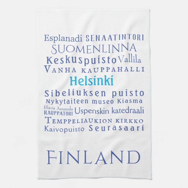 Helsingfors Landmarks Kitchen Towel Kökshandduk (Vertikal)