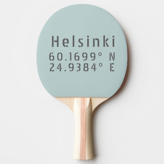 Helsingfors Latitude Longitud Pingisracket (Framsidan)