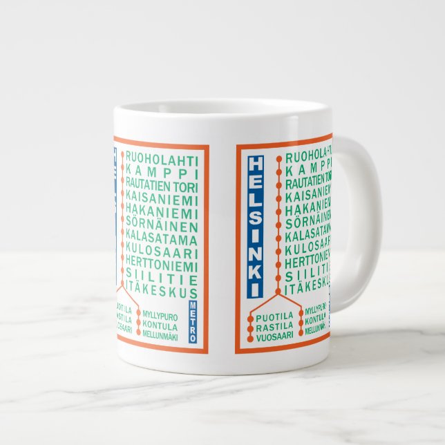 Helsingfors Metro Station mugg Jumbo Mugg (Framsida höger)