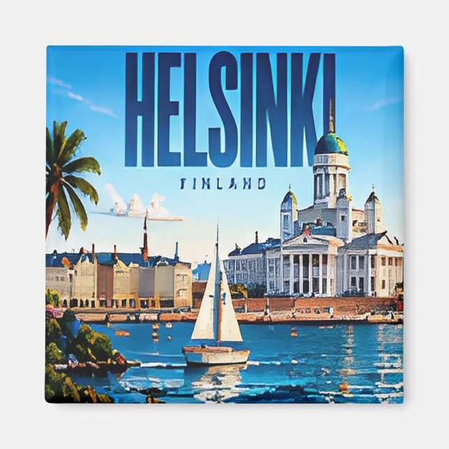❄️ Helsingfors Modern Strandstadsstil ❄️ Magnet (Framsidan)