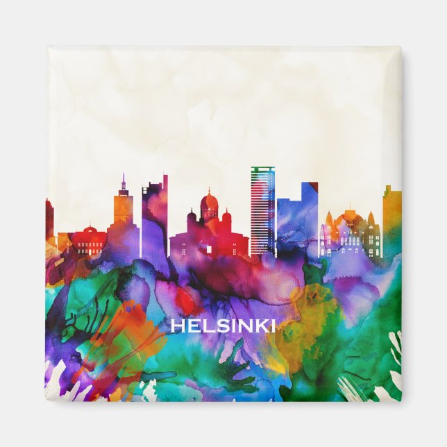 Helsingfors Skyline Magnet (Framsidan)