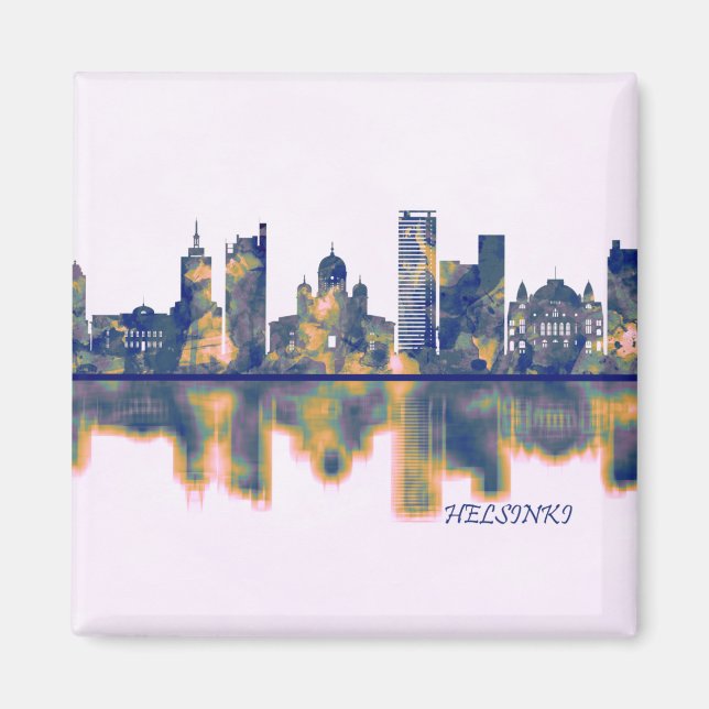 Helsingfors Skyline Magnet (Framsidan)
