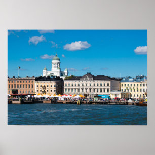 Helsingfors skyline poster