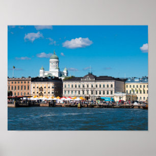 Helsingfors skyline poster