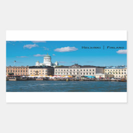 Helsingfors stad Skyline Rektangulärt Klistermärke