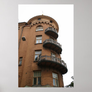 Helsingforsbergsarkitektur: Byggnad i Art nouveau Poster